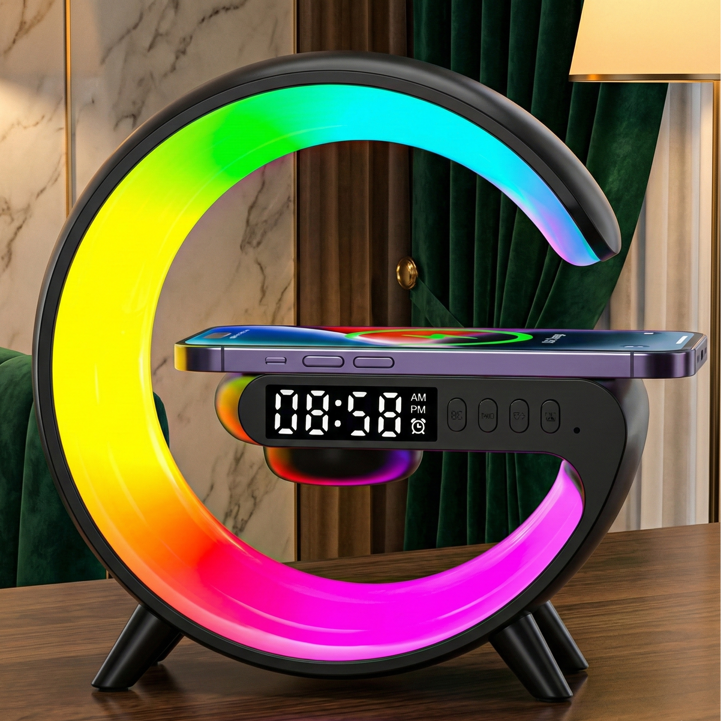 G-Station Pro™ | Atmósfera, sonido y carga en un solo dispositivo