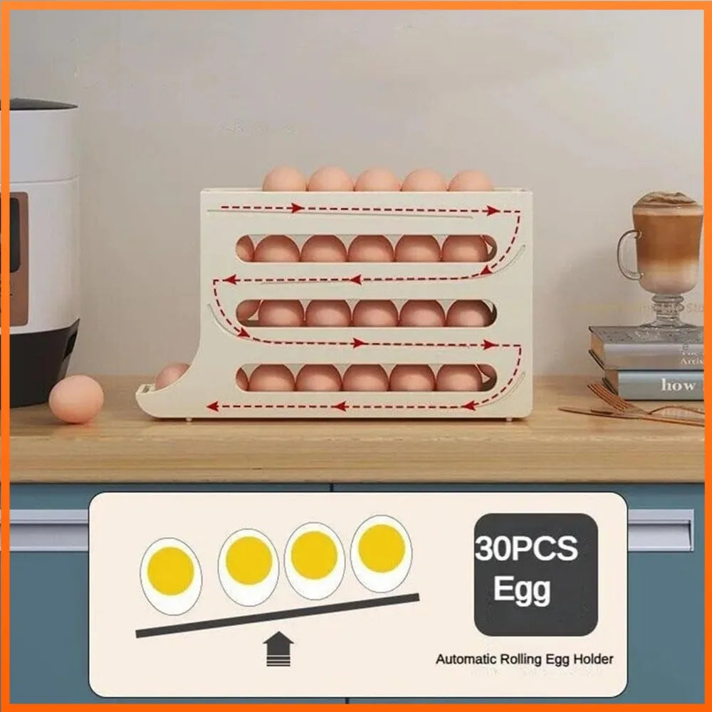 Automatic Egg Organizer: Save Space and Keep Your Fridge Neat!